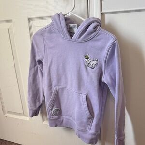 GOAT Purple Hoodie with Embroidered Design youth large